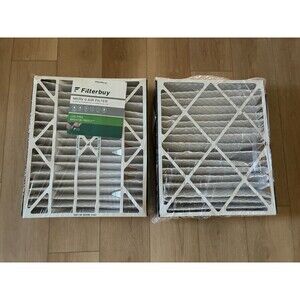 Filterbuy 2-Pack 20x25x5 MERV 8 Pleated Air Filter for HVAC Furnace AC